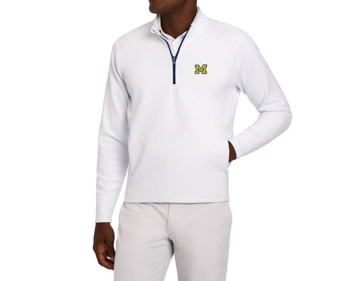 University of Michigan Rodgers Quarter-Zip: White