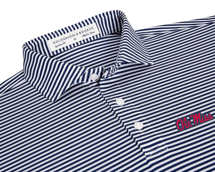 University of Mississippi Maxwell Shirt: Navy & White