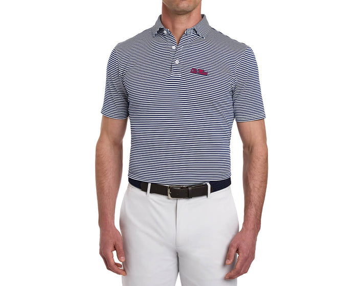 University of Mississippi Maxwell Shirt: Navy & White