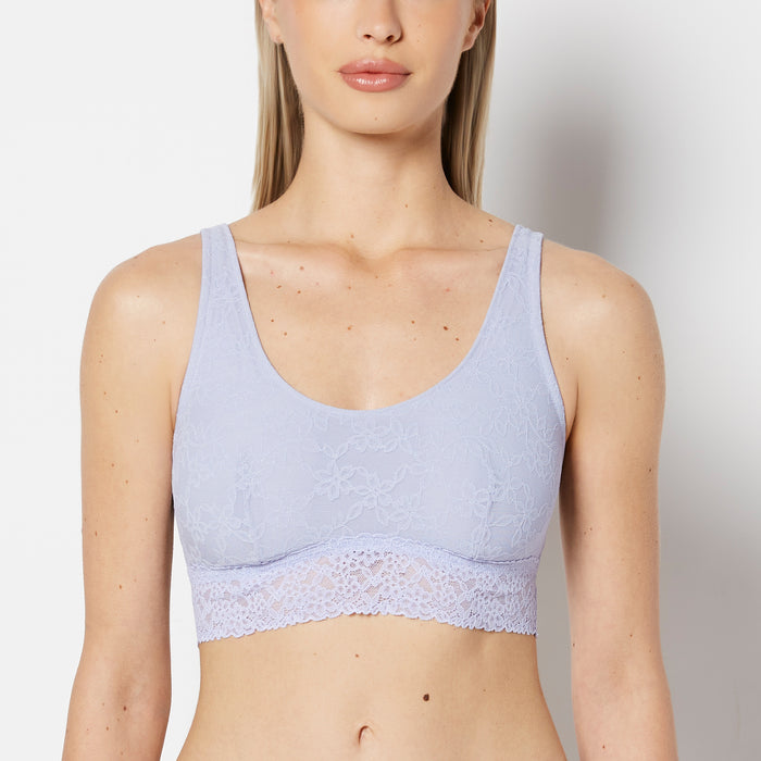 Unlined Scoop Bralette in Ultra Lace in Cosmic Sky