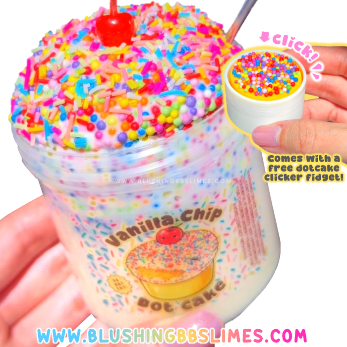 Vanilla Chip Dot Cake (comes with fidget!)