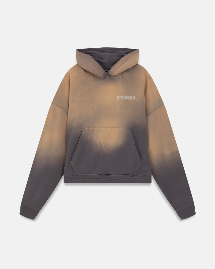 W 94' Fragments Boxy Fit Hoodie Dirty Brown