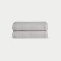 Light Grey Waffle Hand Towel set neatly folded. The photo was taken with a white background. |Color:Light Grey