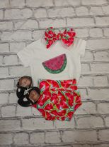 Watermelon Bummie and Bow Set
