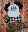 White Plaid Merry Christmas 2pc