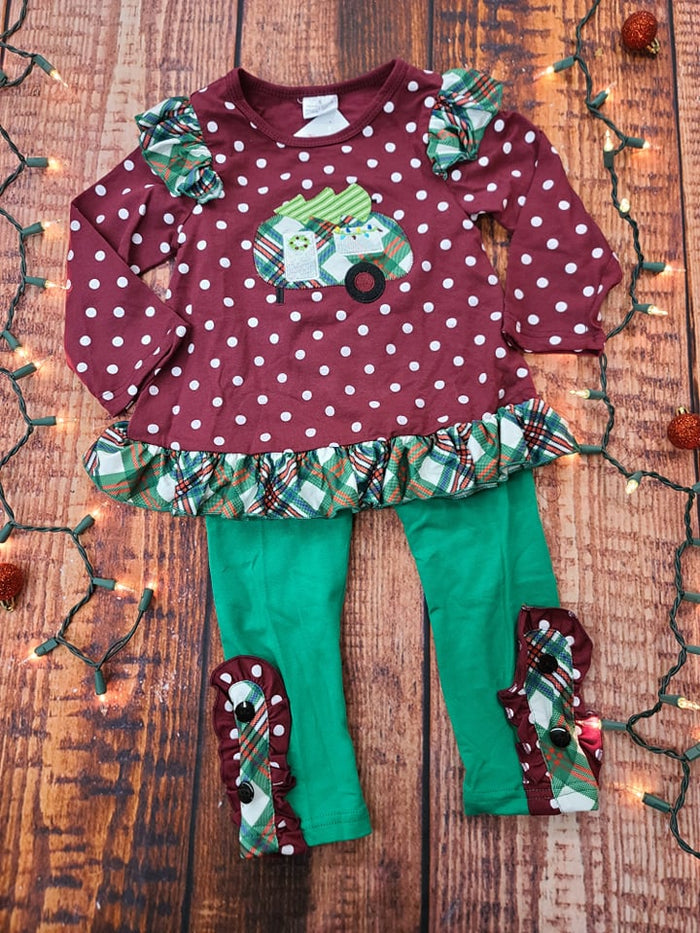 Wine Christmas Camper 2pc