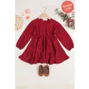 Wine Tiered Dress