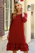 Women's Knitted Ruffle Dress
