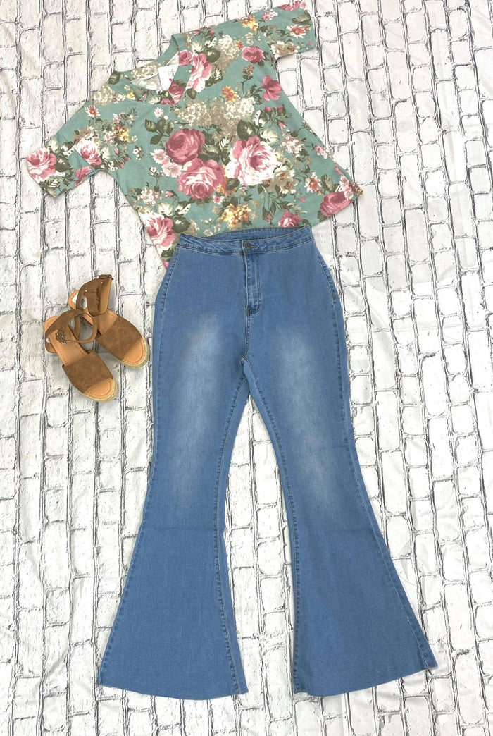 Women's Non-Distressed  Denim Bells