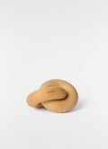 Wood Link M wooden accessory in natural tone by LEMAIRE on plain white background close-up detail