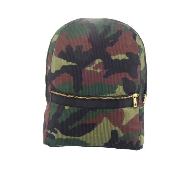 Woodland Seersucker Medium Backpack | Mint