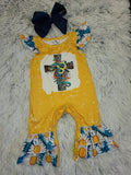Yellow Daisy Faith Romper