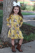 Yellow Floral Flutter Dress