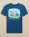 Youth southern tide Skipjack Food and Beverage Cart Tee: Nautical Blue